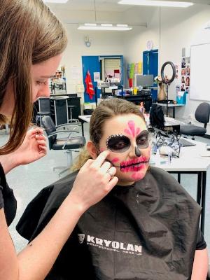 TAFE NSW make-up students bring Halloween fun to Erina Fair.