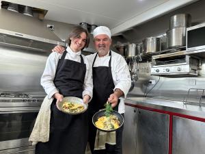Father and son Commercial Cookery students cook up ways to bring community together