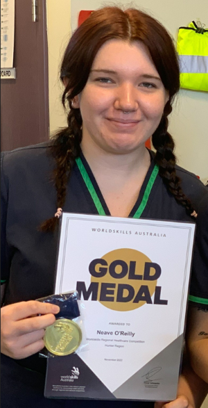 Neave wins gold in Hunter WorldSkills Health Care competition