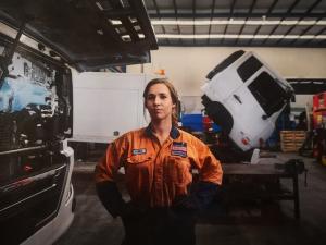 Female Trucking Apprentice has a successful career in tow