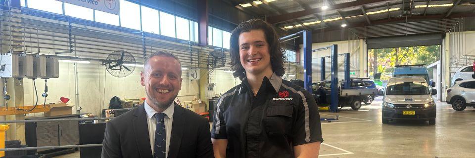 Revving towards success: TAFE NSW student wins Regional Training Award