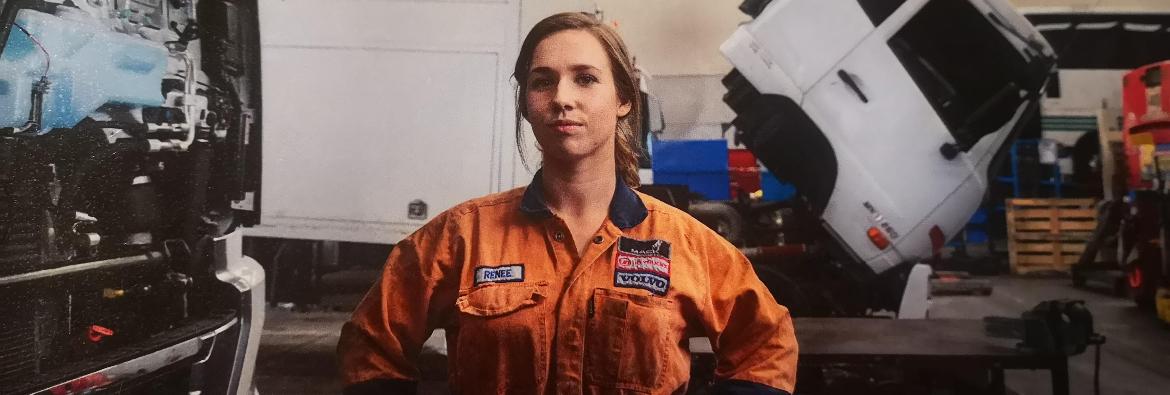 Female Trucking Apprentice has a successful career in tow