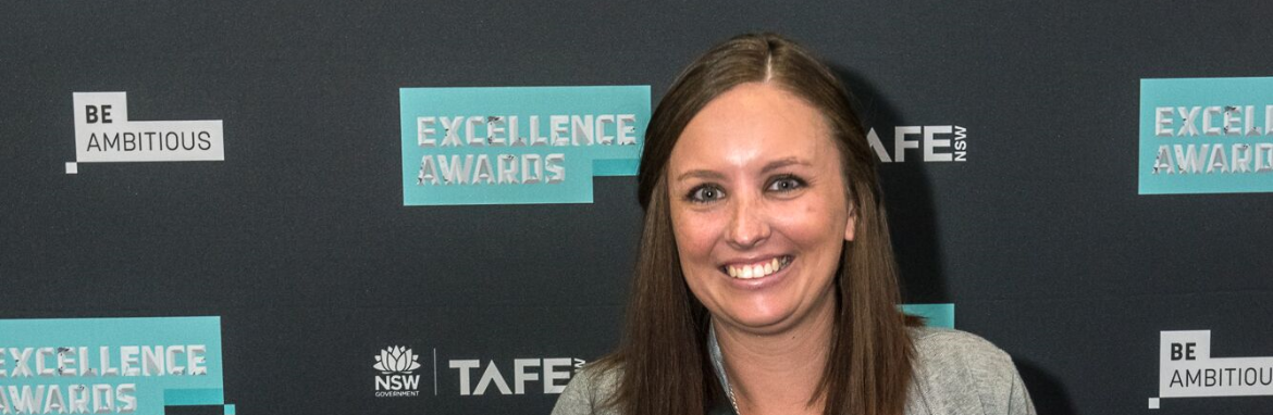 Talyn McNeill enthusiastically receives three TAFE NSW Excellence Awards