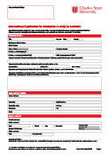 Charles Sturt University Application form